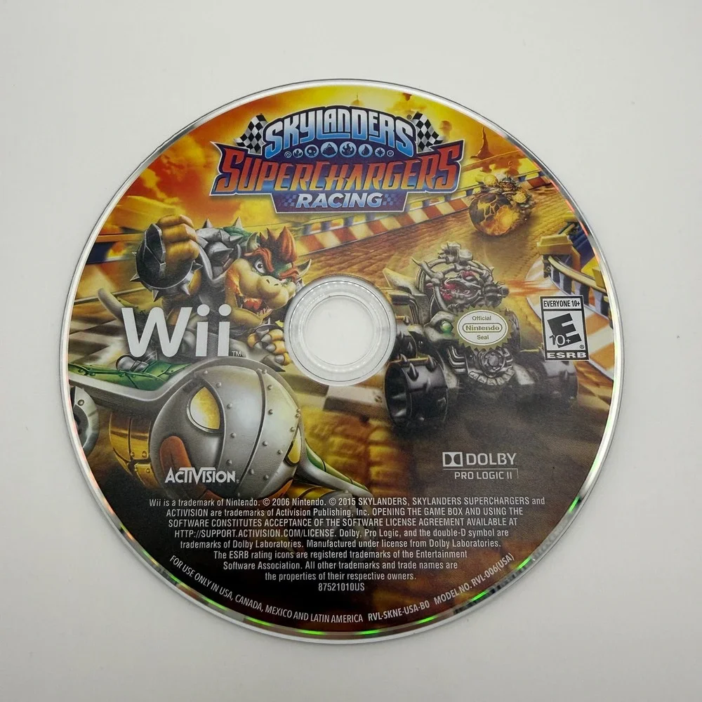 Skylanders SuperChargers Racing Nintendo Wii White Bowser No Manual *Untested*